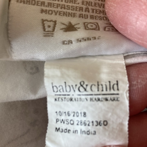 Restoration Hardware Wildlife Washed Percale Top Sheet Full Ocean Grey - Picture 7 of 8